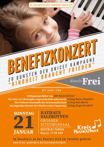 Benefizkonzert zu gunsten der Unicef Kampagne &quot;Kindheit braucht Frieden&quot;